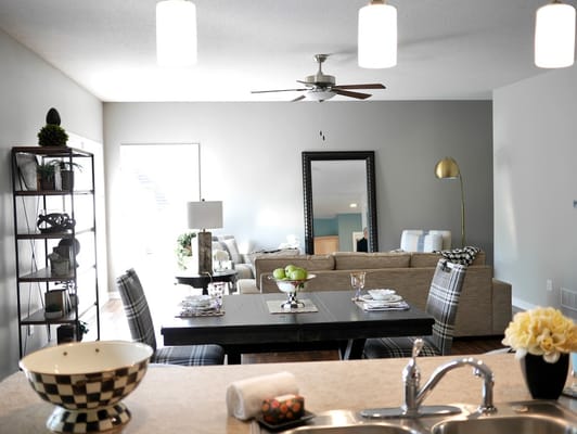 Bright interior of a living space with stylish decor