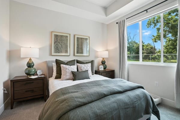Cozy bedroom in a senior living facility