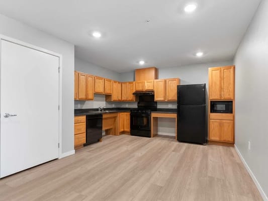 Modern kitchen in a senior apartment