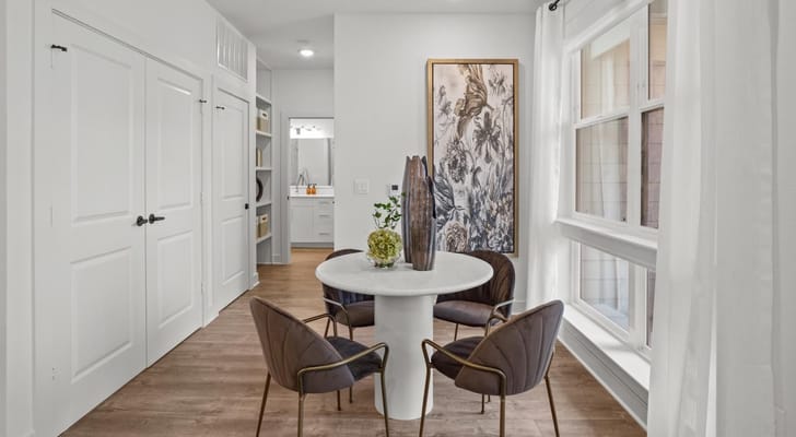 Bright interior living space with modern decor