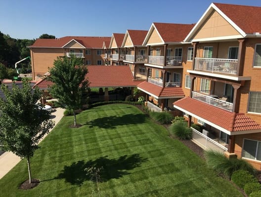 View of the facility's outdoor space and building