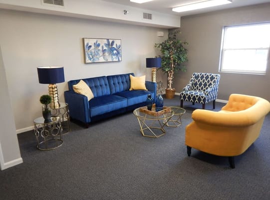 Cozy common area with seating and decor