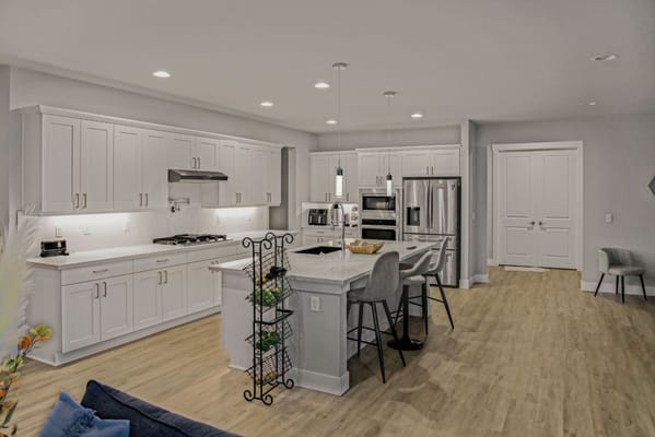 Modern kitchen space in a senior living facility