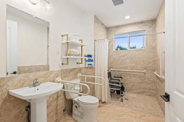 Accessible bathroom design for residents