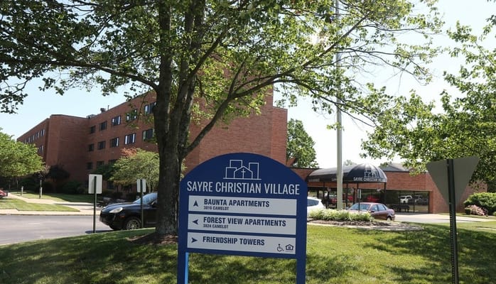 Exterior view of Forest View and signage