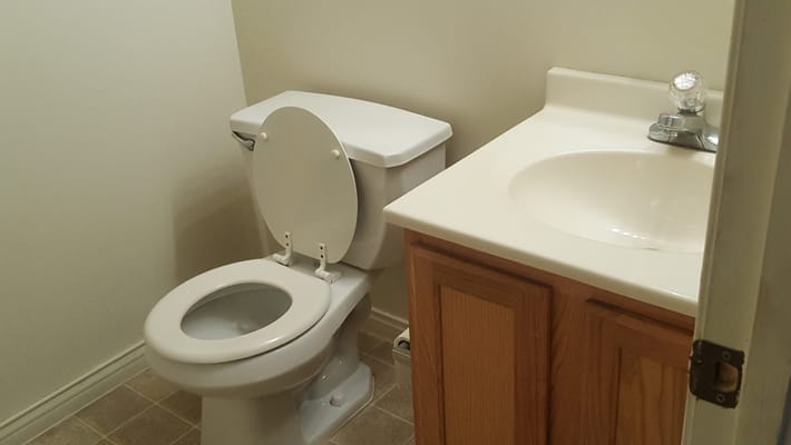Bathroom with toilet and sink