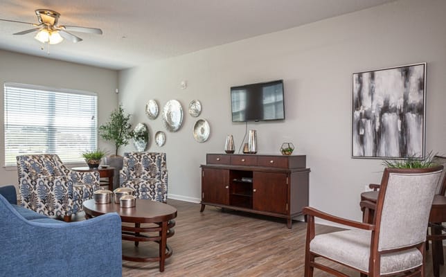 Comfortable living room with modern furnishings