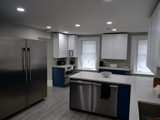 Bright and spacious kitchen with modern appliances