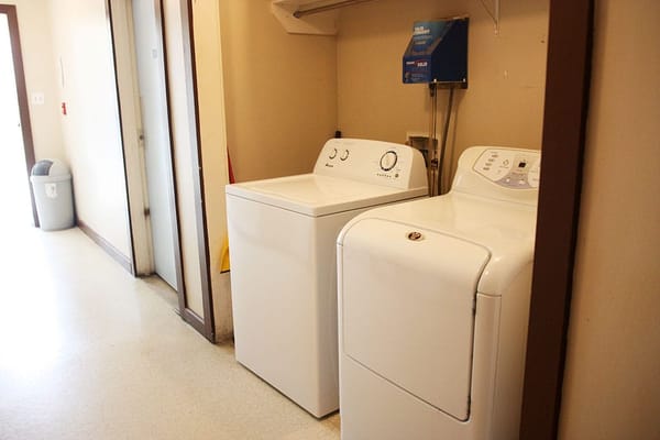 Washers and dryers in the laundry area
