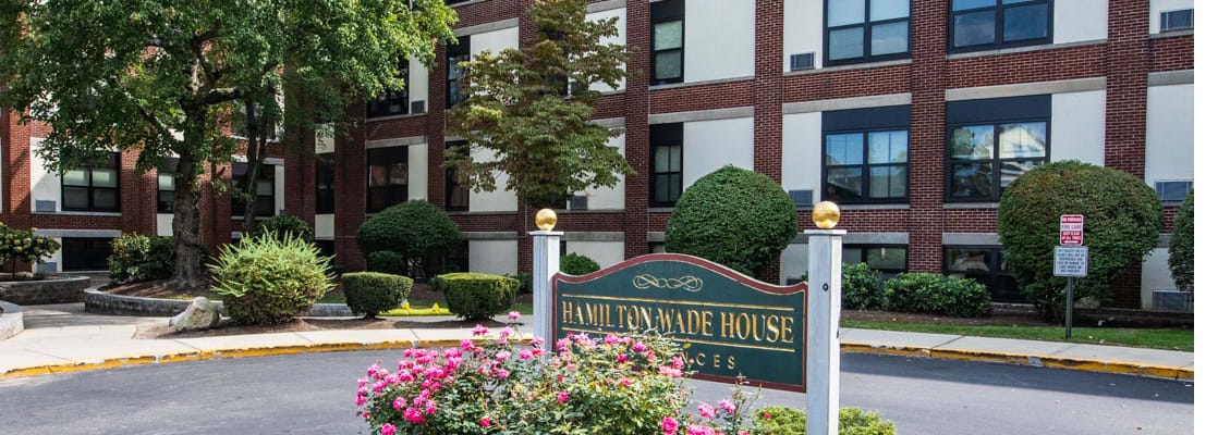 Exterior view of Hamilton Wade House with landscaped garden