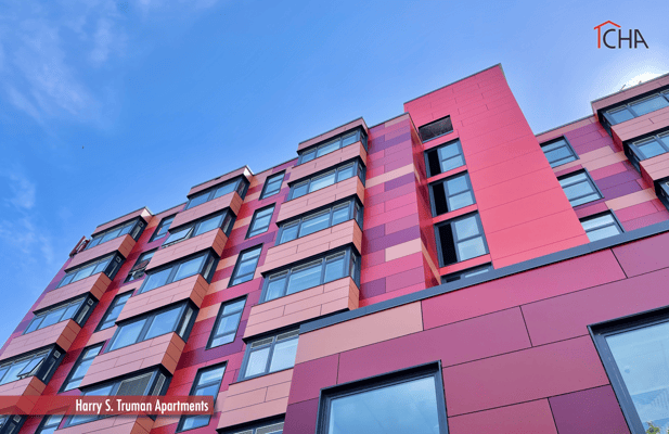 Exterior view of Harry S. Truman Apartments