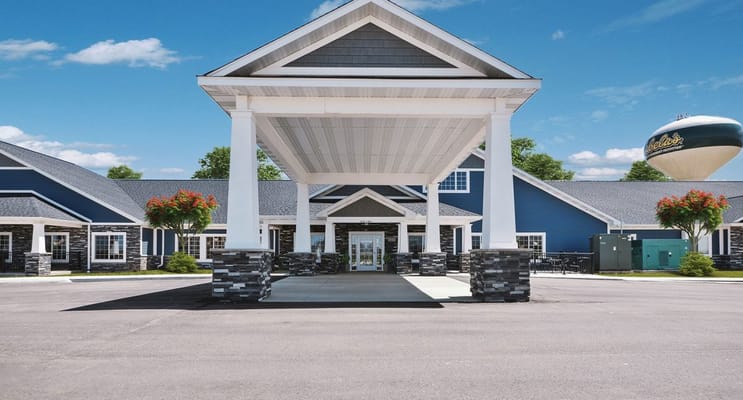 Exterior view of Hampton Manor under construction