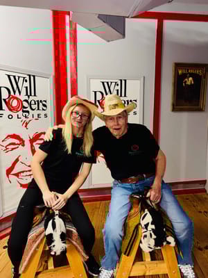 Residents enjoying a themed activity with props