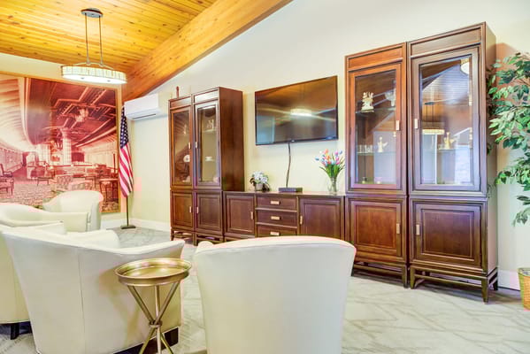 Cozy common area with comfortable seating and decor