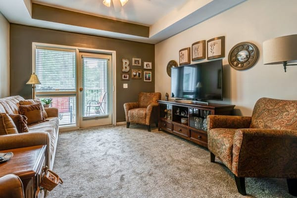 Cozy common area with seating and decor