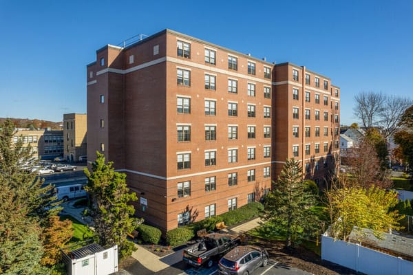 Exterior view of the assisted living facility building