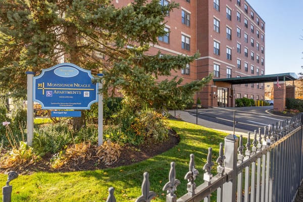 Exterior view of Monsignor Neagle Apartment building