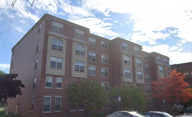 Exterior view of St. Mary Apartments in Waltham, MA