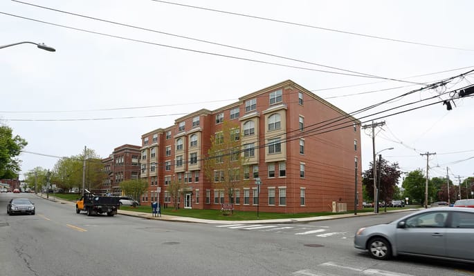 St. Mary Apartments' exterior on a cloudy day