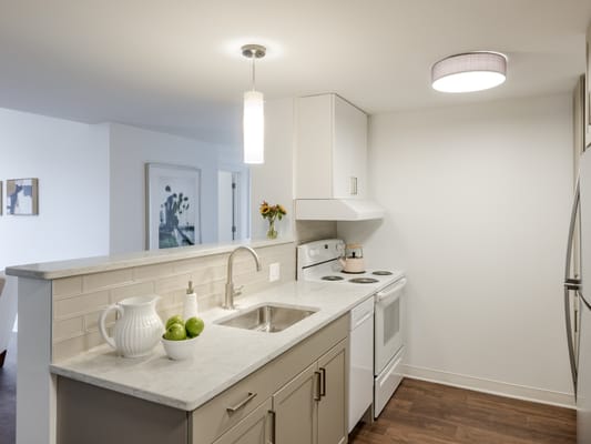 Modern kitchen in a senior living facility