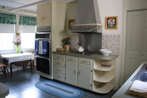 Interior view of a kitchen area in a senior facility