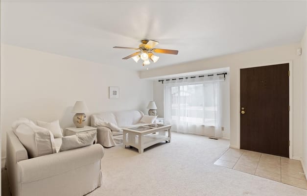 Bright common area with comfortable seating