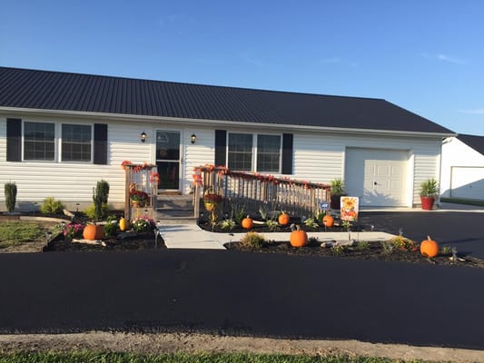 Exterior view of a well-maintained senior living facility