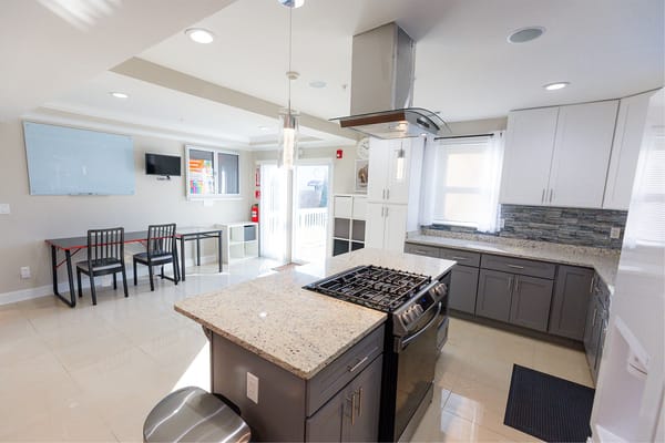 Modern kitchen in an assisted living facility