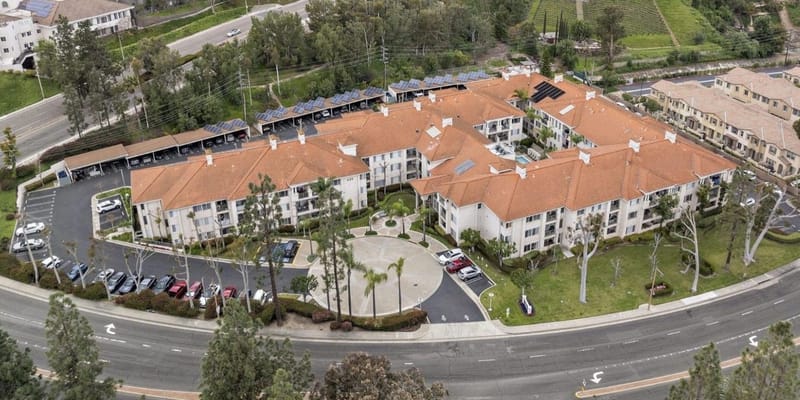 Aerial view of Palacio Senior Apartments facility