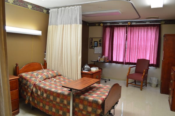 Private resident room with accessible features