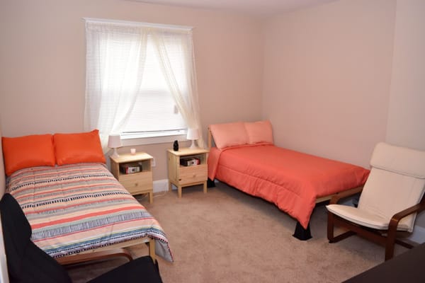 Cozy interior of a resident room with beds