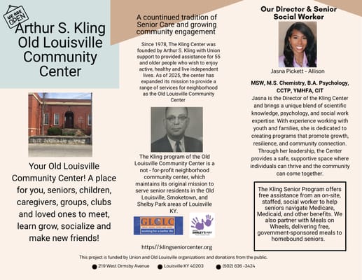 Director and Senior Social Worker with text about services