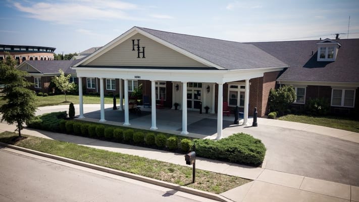 Exterior view of Hallmark House Memory Care entrance