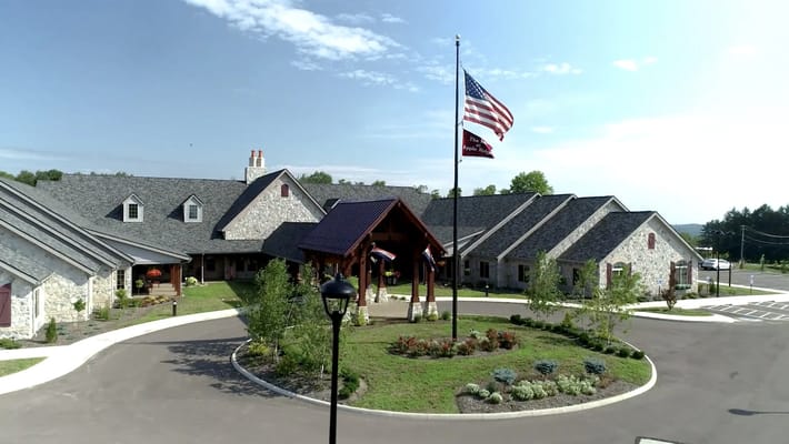Exterior view of Apple Ridge assisted living facility