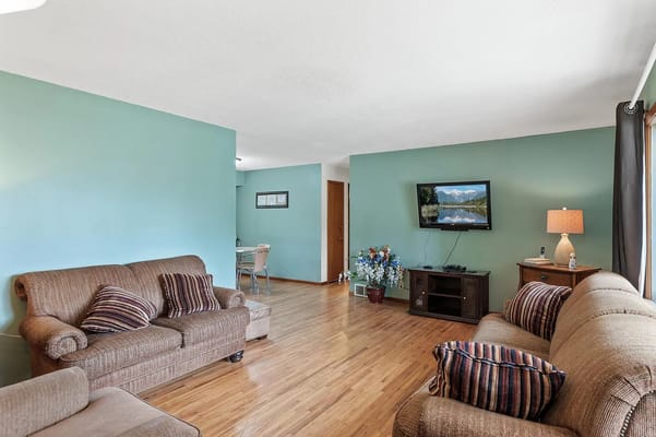 Bright and comfortable living room area
