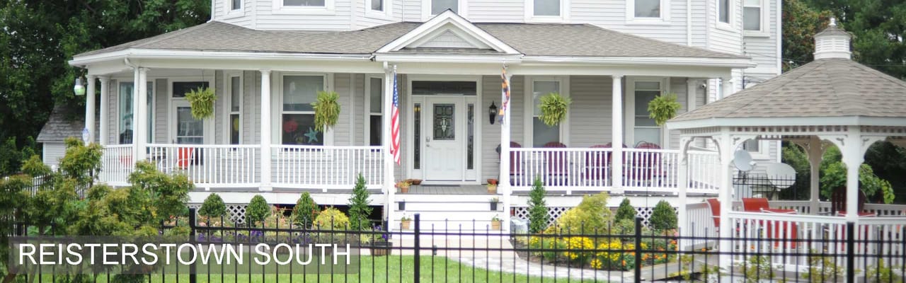 Exterior view of the Reisterstown South facility with gazebo