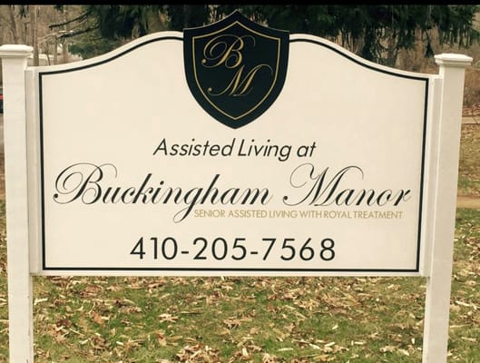 Signage for Assisted Living at Buckingham Manor