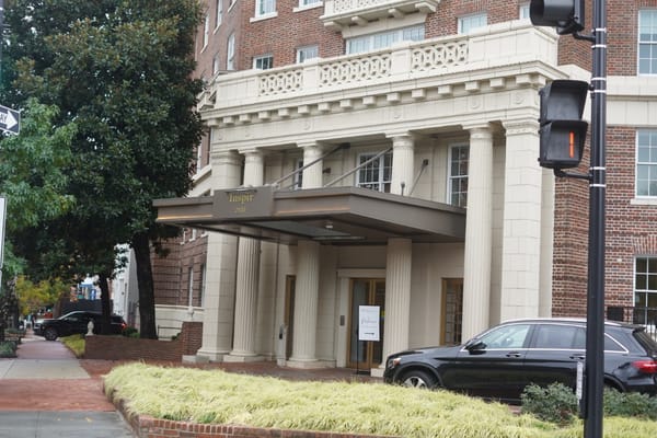 Front entrance of the Inspīr Embassy Row facility