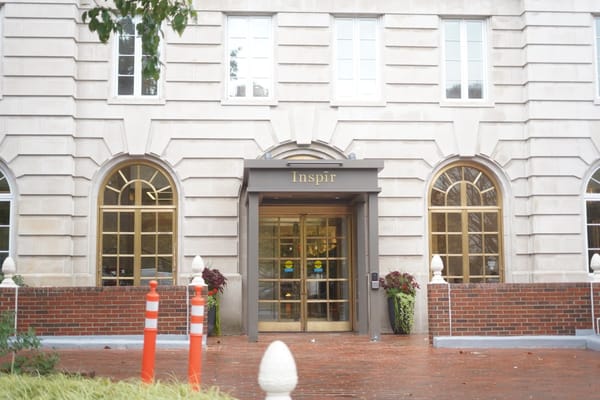 Entrance of the Inspīr Embassy Row facility