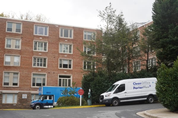 Exterior view of the Knollwood facility with a vehicle