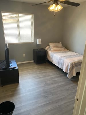 Interior view of a private resident room