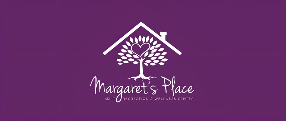 Logo of Margaret's Place on purple background