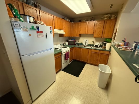 Clean and organized kitchen in a senior living facility