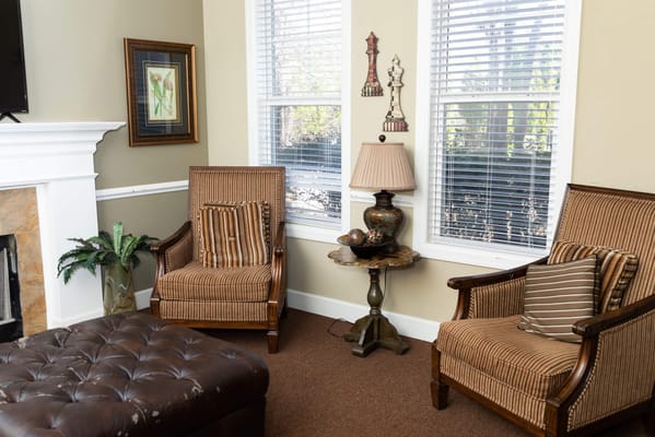 Cozy interior with seating and decor