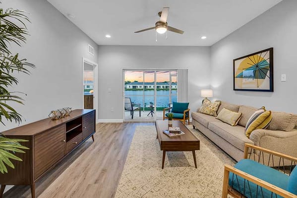 Modern interior living area with a cozy atmosphere