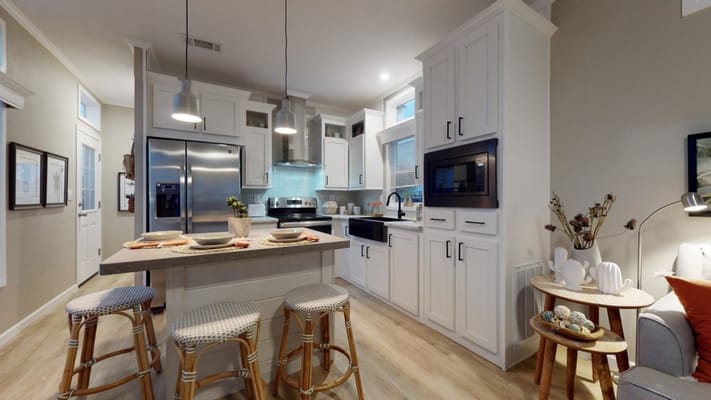 Bright and modern kitchen area in the facility