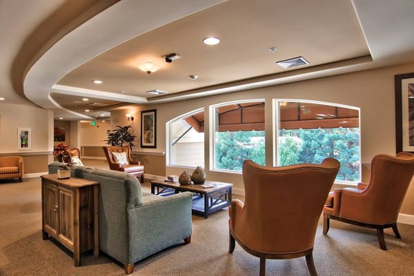 Common area with seating and natural light