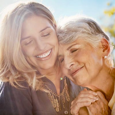 Residents enjoying time together outdoors