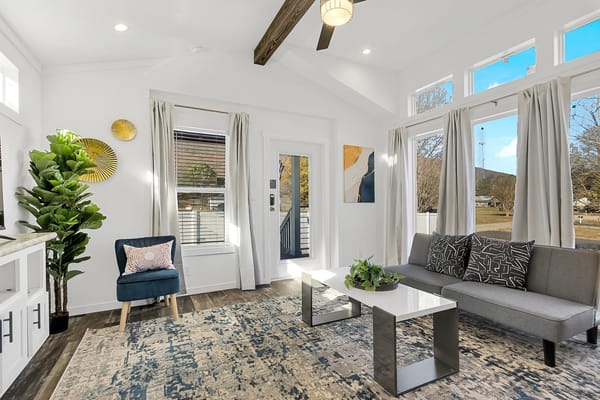 Bright common area with a cozy seating arrangement