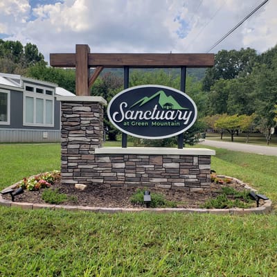 Facility sign for Sanctuary at Green Mountain